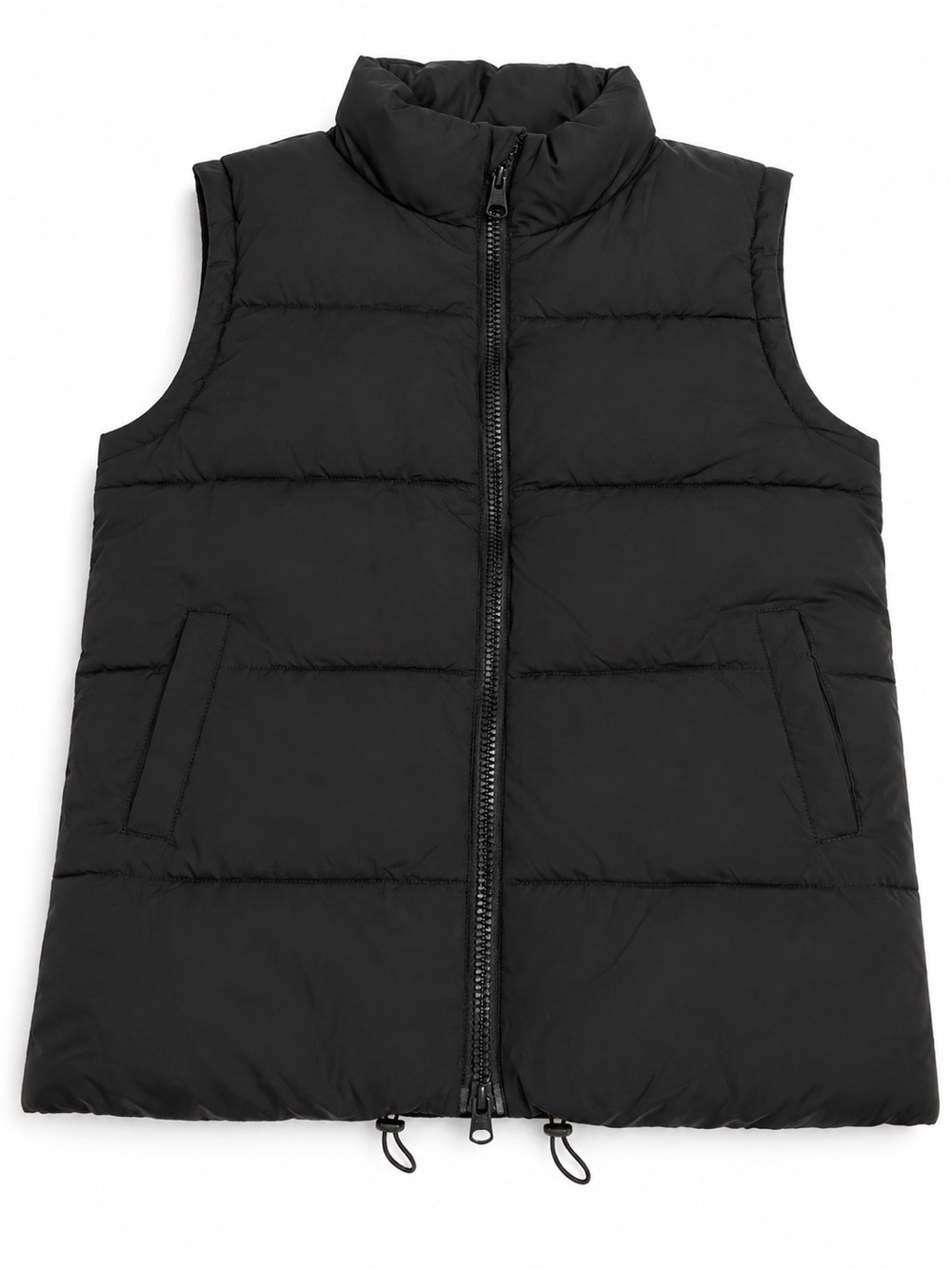 Women’s Black Puffer Vest - Lightweight Sleeveless Jacket